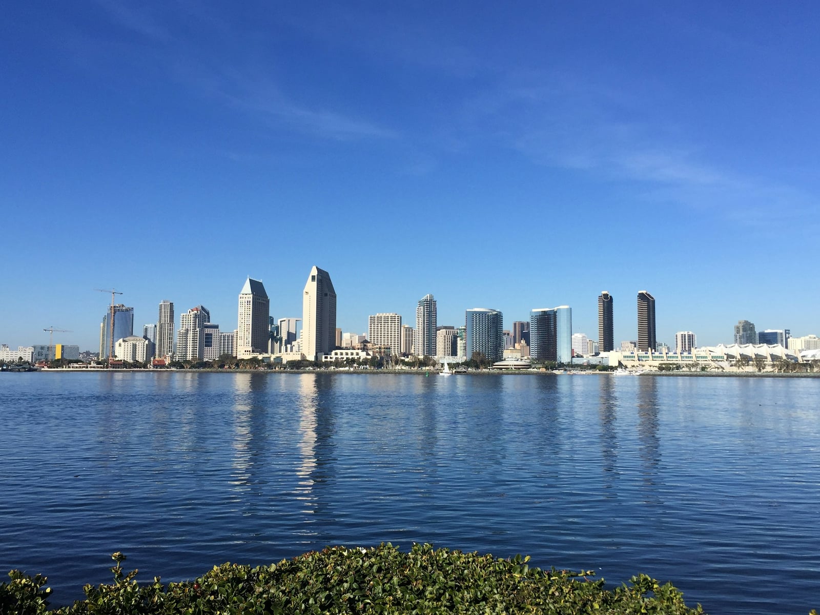 San Diego skyline viewed across the harbor from Coronado